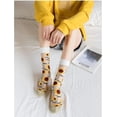thumbnail image 4 of CAILDANL Womens Floral Sheer Socks Summer Thin Mesh Ankle Transparent Crystal Glass Silk Socks Cottagecore Elastic See Through Sock, 4 of 7