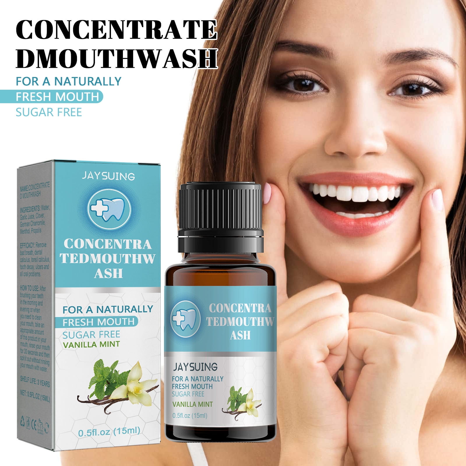 Fankiway Mouthwash, Calculus Removal, Teeth Whitening, Healing Mouth Ulcers, Eliminating Bad Breath, Caries 15ml, Oral Care Products