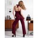 thumbnail image 3 of Conjunto para Mujer 2 Piezas Blusa Halter Escote Profundo y Pantalón Recto Rayado, 3 of 5
