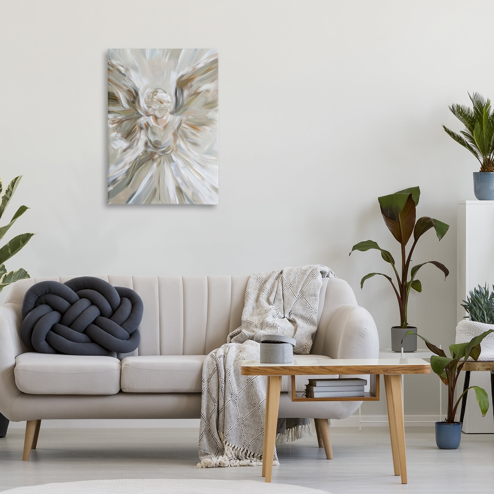 Stupell Industries Serene Angel with Flowing Wings Canvas Wall Art, design by Petal Prints Design