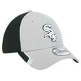 thumbnail image 3 of Men's New Era Gray/Black Chicago White Sox Visor Trim 39THIRTY Flex Hat, 3 of 6