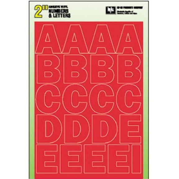 Hy-Ko Products 30004 2 in. Red Number & Letter Set