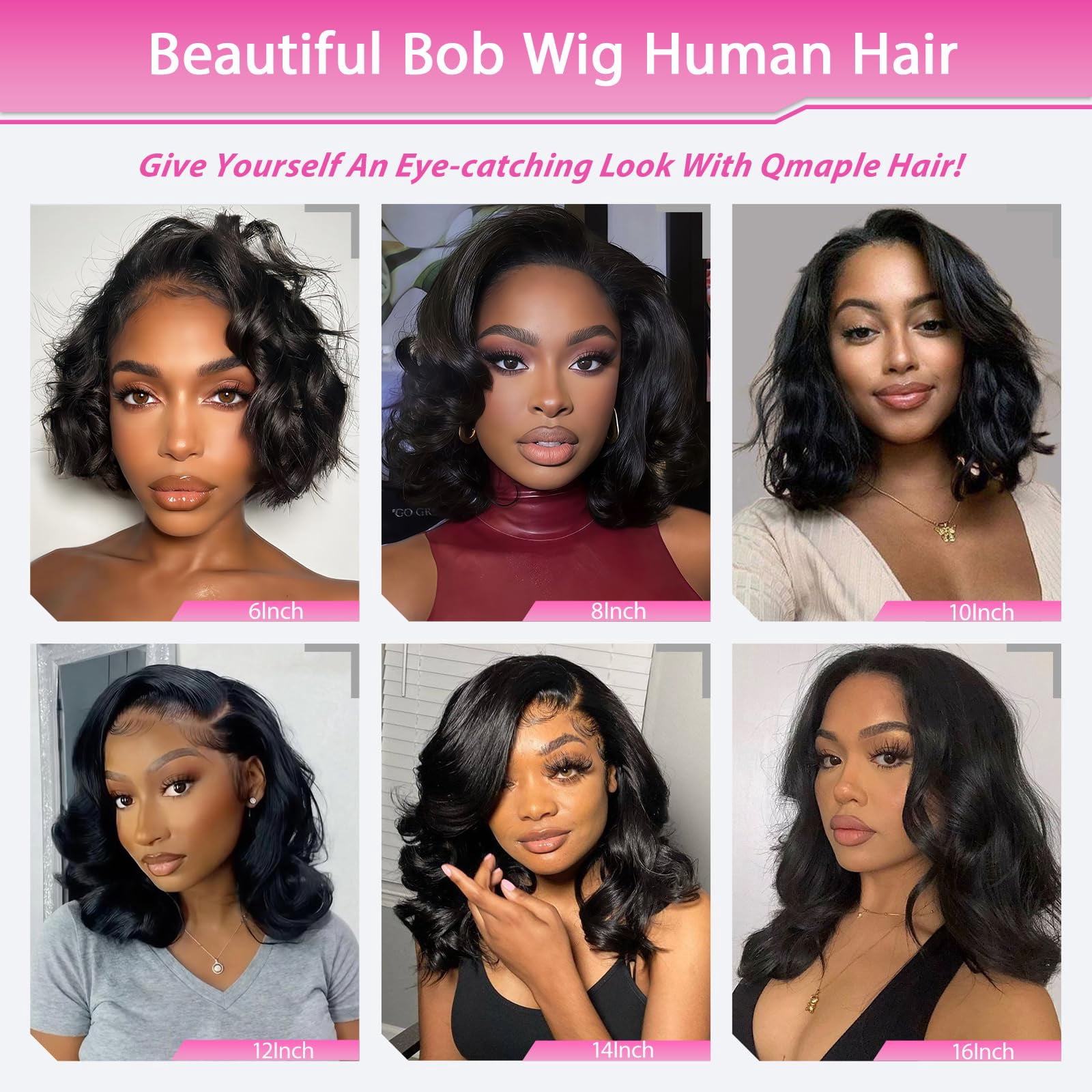 Short Body Wave Bob Wig 13x4 Transparent Lace Frontal Wig Human Hair Pre Plucked Wigs