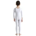 thumbnail image 2 of Miutii Kids Boys Girls Full Bodysuit Gymnastics Dance Unitard Leotard Jumpsuit Ballet Dance Halloween Dance Costumes White 3-4, 2 of 6