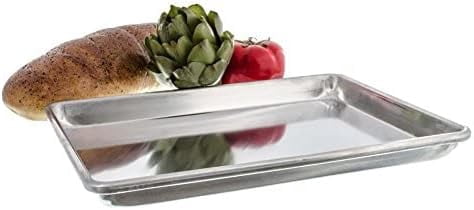 TrueCraftware- Set of 2 Aluminum Quarter Size Sheet Pan 9-1/2" x 13" Baking Sheets 18 Gauge -Oven Safe Baking Pan Baking Tray Cookie Sheet Oven Perfect for Baking Roasting and More