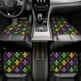 thumbnail image 7 of Vsdgher Mardi Gras1 Car Foot Mat Set of 4 Pieces Universal Floor Liner Car Accessories Fits Most Cars, Trucks, Vans, sedans, SUV, 7 of 7