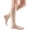 Sandstone, variant on mediven comfort for Men & Women, 20-30 mmHg Calf High Open Toe Compression Stockings, Natural, II-Petite