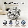 thumbnail image 2 of 7D Silvery Universal Replacement Blade Head for Men's Electric Shaver - 7 Blades Head Shaver Replacement(Magnetic), 2 of 7