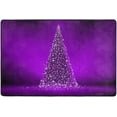 thumbnail image 4 of Dreamtimes Purple Christmas Tree Non-Slip Area Rug Winter Night Floor Carpet Comfort Floor Mats Decor for Indoor Front Porch,Living Room, Bedroom,Kitchen, 36"x24", 4 of 5
