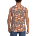 thumbnail image 4 of Balery Cute Little Fox Camisetas sin mangas para hombre, absorbe la humedad y protege contra el mal olor.-Large, 4 of 7