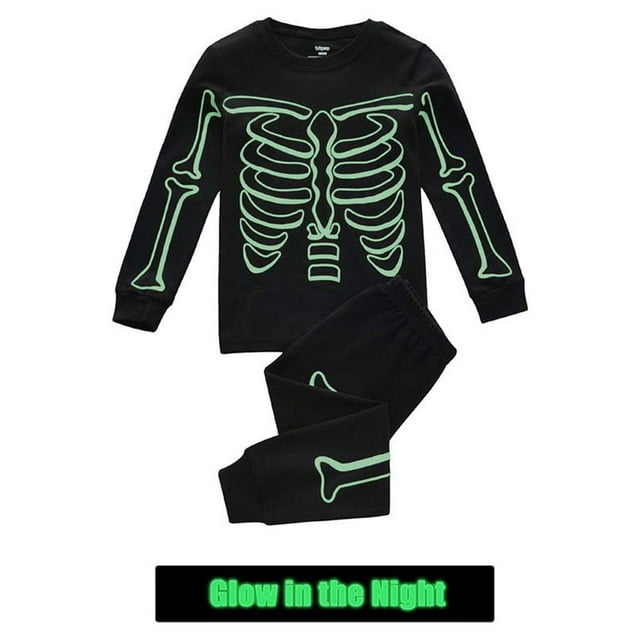Penkiiy Cosplay Combinaison de Fête Pyjama pour Tout-Petits Garçons Phosphorescent Ensemble de Pyjama en Coton