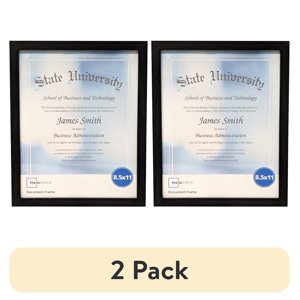 Mainstays 8.5 x 11 Black Document Picture Frame (2-Pack)
