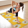 thumbnail image 6 of Yellow Daisy Flower White Blooms Pattern Hot Yoga Mat Towel Non Slip for Hot Yoga - Quick-Drying Yoga Mat Cover with 4 Corner Pockets with Travel Bag - Hot Yoga Towel Non Slip 74"x26", 6 of 6