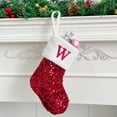 thumbnail image 2 of CSChome Christmas Sequin Socks Hand Knitted Embroidered Letters Christmas Stocking Unique Shiny Design Large Size Christmas Decorations Stocking, 2 of 7