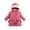 Watermelon Red, variant on Luvrsol Girls Faux Fur Trim Hood Winter Puffer Coat, Mid‑Length Zip‑Up Kids Cold Weather Outerwear 100-140