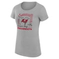 thumbnail image 2 of Women's G-III 4Her by Carl Banks  Heather Gray Tampa Bay Buccaneers Super-Slim Fit Lightweight Collage Team T-Shirt, 2 of 3