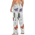 thumbnail image 6 of Butterflies Wild Flowers Ghost Pajama Pants, Men's Lounge Pants Light with Drawstring and Pockets, Christmas New Year Birthday Father's Day Gifts, Medium, 6 of 7