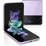 Angle View: Samsung Galaxy Z Flip 3 5G 128GB (Factory Unlocked) Lavender Cellphone