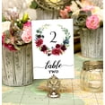 thumbnail image 2 of Darling Souvenir Floral Elegant Table Numbers Wedding Decorative Script Font Table Cards-4" x 6" (1 to 50), 2 of 4
