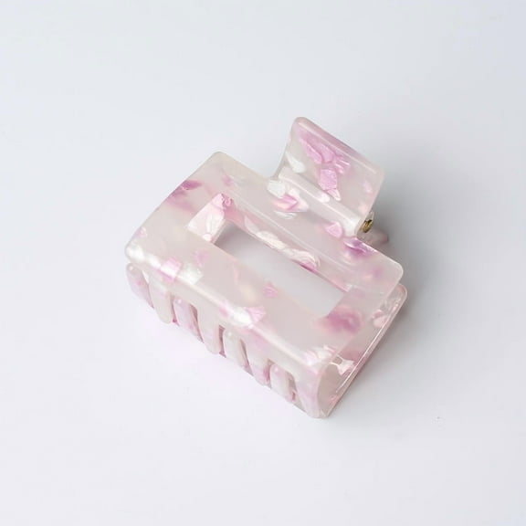 QinGoo Medium Square Hair Claw Clip for Women Non-Slip Thick Hair Accessory 1 Count, 2 Inch, Pink