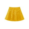 thumbnail image 3 of TiaoBug Kids Girls Shiny Sequin Skirts Sparkly Skater A Line Mini Skirt for Dance Performance Gold 8, 3 of 5