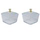 thumbnail image 1 of witspace witspace - Juego de 2 platos de acrílico para dulces con tapa, azucarero decorativo con cubierta de cristal, recipiente transparente para galletas, caja de buffet de dulces, contenedor de, 1 of 8