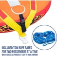 thumbnail image 2 of Sunny & Fun Towable Water Tube, 2 Seats, Red Waterskiing Towables, 2 of 5