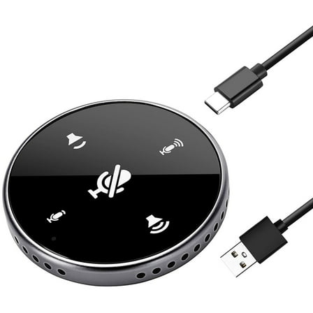 USB Conference Microphone with Speaker,Laptop Omnidirectional Computer Mic ,for Zoom Meetings,VoIP Call