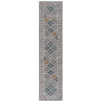 SAFAVIEH Sierra Jonette Geometric Runner Rug, Ivory/Grey, 2'3" x 9'