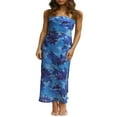 thumbnail image 1 of Robe de Soirée à Imprimé Floral à l'Épaule Découpée pour Dames, 1 of 8