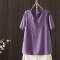 thumbnail image 2 of Women's Plus Size Summer Short Sleeve T Shirt Casual Top With Embroidery, 2 of 2