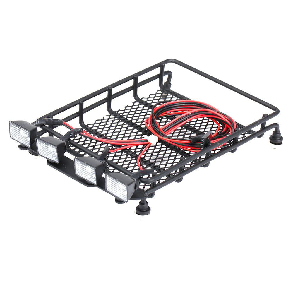 S RC Roof Rack Luggage Model Vehicle Accessory Steel Luggage Tray Roof Rack for 1/10 RC Crawler Car