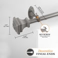 thumbnail image 5 of Kenney® Milton 5/8" Fast Fit? Easy Install Decorative Window Curtain Rod, 36-66", Pewter, 5 of 11