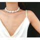 thumbnail image 1 of Gargantilla con colgante de perlas irregulares barrocas bohemias para mujer, cadena ajustable con dijes vintage, joyería sencilla y elegante, accesorios bonitos para colocar en la playa ER, 1 of 4