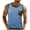 Light Blue, variant on Horkkom Gym Tank Tops for Men Summer Workout Crew Neck Sleeveless Shirts with Pocket Color Block Tank Tops, Gifts for Men L