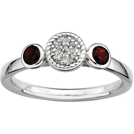 SS Stackable Expressions Low 4mm Round Pink Tourmaline Ring