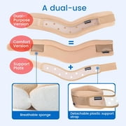 Velpeau Neck Brace for Neck Pain and Support -Soft Cervical Collar for Sleeping, Snoozing, Sleeping Upright, Anti-Snoring, Sleep Apnea for Women & Men (Dual-use, Khaki, Medium, 3″)