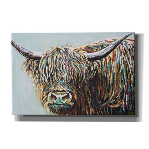 Epic Graffiti 'Woolly Highland I' by Carolee Vitaletti, Canvas Wall Art, 18"x12"