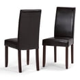 thumbnail image 4 of WyndenHall  Normandy Transitional Parson Dining Chair (Set of 2) - 18.1"w x 18.5" d x 39.4" h Tanners Brown Faux Leather,Foam, 4 of 5