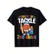 thumbnail image 1 of 180g 100% Cotton Ready to Tackle 2nd Grade Football Graphic T-Shirt for Boys - Soft Breathable Fabric, Playful Football & School Supplies Design, Sporty Casual Short Sleeve Round Neck Tee, 1 of 6