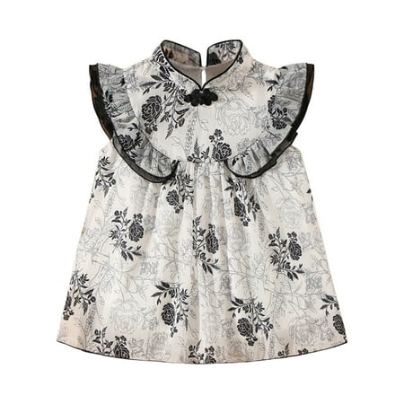 

Girls Toddler Summer Casual Sleeveless Prints Dress Dance Party Dresses Holiday Beach Clothes School Uniform Dresses For Girls Cute Clothes For Girls Baby Girl Halloween Costumes 0-3 Months