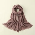 thumbnail image 4 of Hauaitttt Womens Solid Color and Linen Scarf for All Season Beach Strip Scarf Scarf That Hides Wallet Will Scarf Womens Shawl Wrap Warm Scarf Head Wraps Scarfs for Women Silk Head Scarfs Scarfs for, 4 of 6