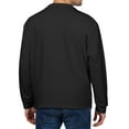 thumbnail image 5 of Men's Casual Solid Color Button Long Sleeve Polo Shirt, Henley Collar Sport Top for Gym, Casual Fridays and Everyday Comfort,Black,L, 5 of 7
