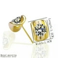 thumbnail image 3 of QQTDFG 18k Gold Platinum Plated Earrings Stud AAA Zirconia Push Back .36" L245-18K Gold Plated, 3 of 6