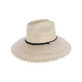 thumbnail image 2 of CTM Wide Brim Crushable Straw Lifeguard Hat with Chin Strap, 2 of 6