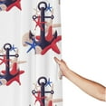 thumbnail image 3 of Shower Curtain, anchor seashells starfishes Retro Waterproof Fabric Plastic Shower Curtain, Drying Fast Bathroom Curtain with 9 Buttonholes, Ruffle Shower Curtain 60x72in, 3 of 8
