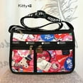 thumbnail image 2 of Lesportsac nuevo bolso Kawaii Sanrio Hello Kitty Snoopy para mujer, práctico bolso Diagonal multicapa ligero, bolso de hombro, 2 of 4