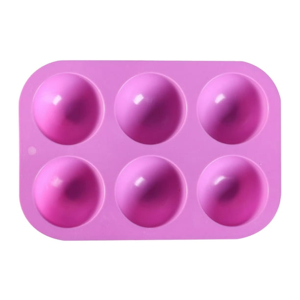 de silicona de media bola de 6 agujeros para herramientas de cocina y de pastel Púrpura Sunnimix molde de pastel de caramelo de silicona