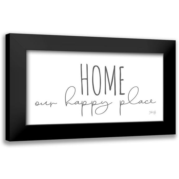 Rae, Marla 14x9 Black Modern Framed Museum Art Print Titled - Home is Our Happy Place