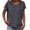 #012-Gray, variant on Women's Spring Summer Linen Blend Solid Top, Short Sleeve Button Front Casual, Soft Stretch for Daily Party Casual Wear Gift